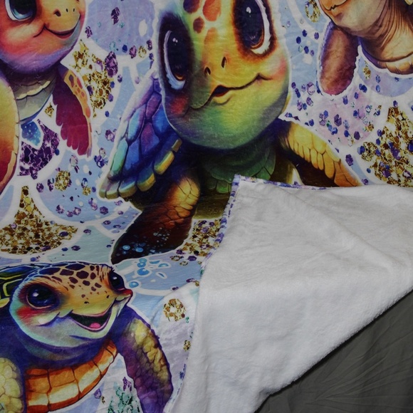 Sea Turtle Fleece Light‎ Weight Blanket Soft - Picture 3 of 3